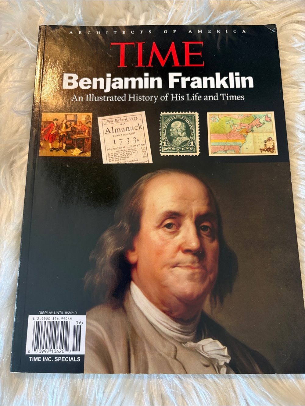 Time Benjamin Franklin Illustrated History Book - Black